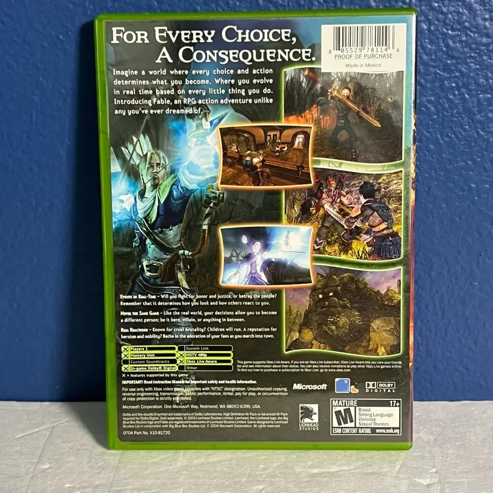 Fable‎ (Microsoft Xbox, 2004) - Complete w/ Manual
